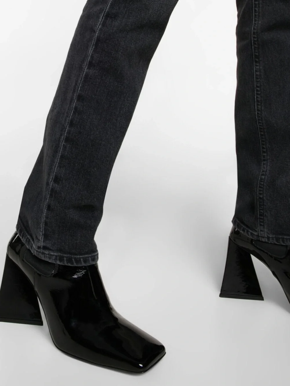Agolde Freya High Rise Slim Jeans Charcoal Black Gray Womens Size 29